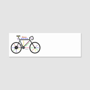 Motivational Words, Biking, Cycling, Bike Men's Name Tag