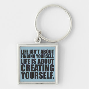 Motivational Words - Create Yourself Key Ring