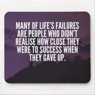 Motivational Words - Failure and Success Mouse Pad