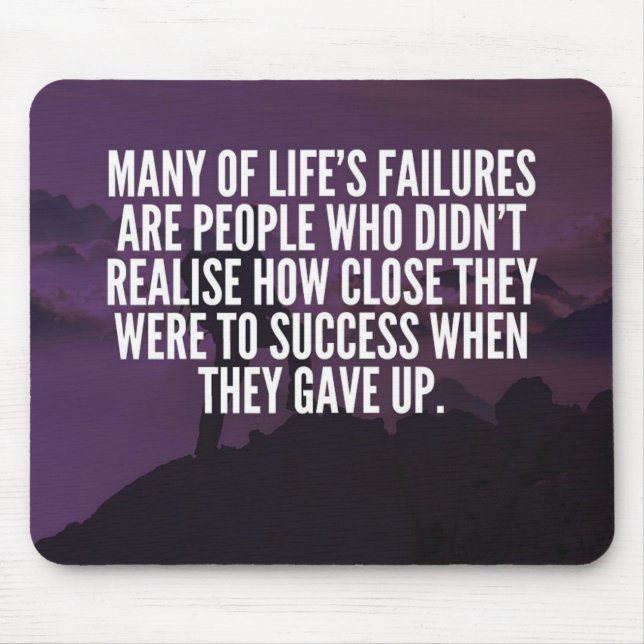 Motivational Words - Failure and Success Mouse Pad (Front)