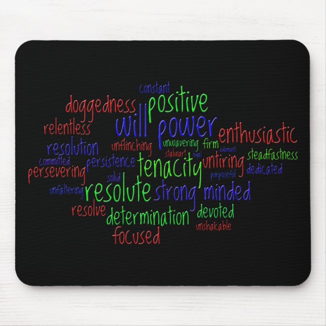 Motivational Words for New Year, Positive Attitude Mouse Pad (Front)