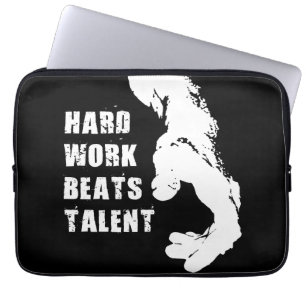 Motivational Words - Hard Work Beats Talent Laptop Sleeve