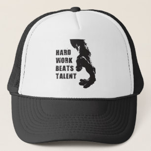 Motivational Words - Hard Work Beats Talent Trucker Hat
