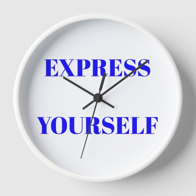 Motivational words ideal inspirational cute design clock (Front)