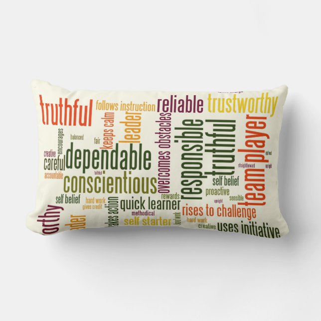 Motivational Words inspire positive change Lumbar Cushion (Front)