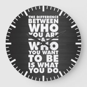 Motivational Words Large Clock