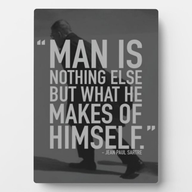 Motivational Words - Man Is What He Makes Himself Plaque (Front)