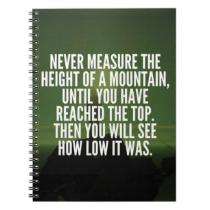 Motivational Words - Mountain Spiral Notebook