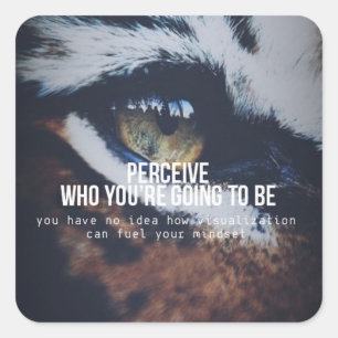 Motivational Words - Perceive and Visualise Square Sticker
