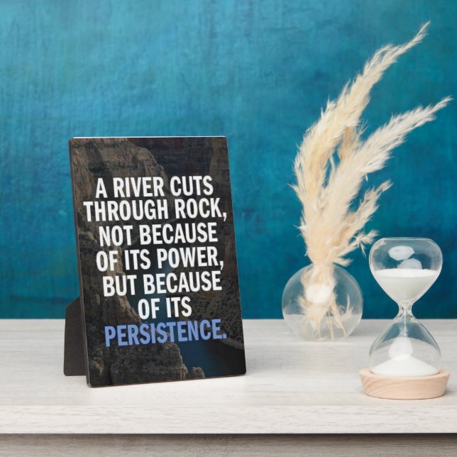 Motivational Words - Persistence Plaque (Side)