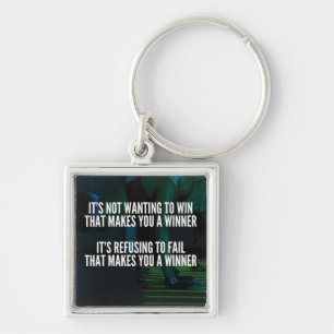 Motivational Words - Refuse To Fail - Workout Key Ring