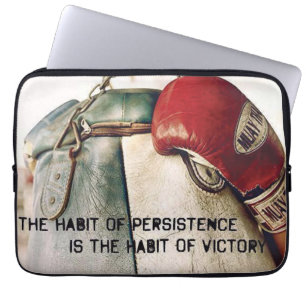 Motivational Words - The Habit of Persistence Laptop Sleeve
