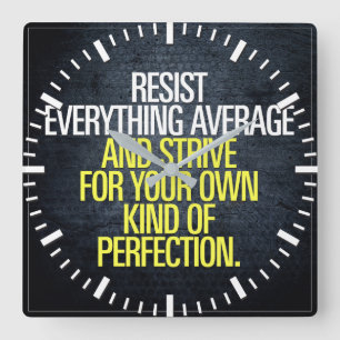 Motivational Words - Workout Square Wall Clock
