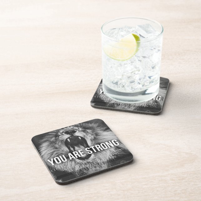 Motivational Words - You Are Strong Coaster (Right Side)