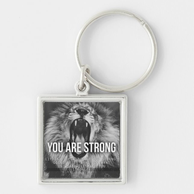 Motivational Words - You Are Strong Key Ring (Front)