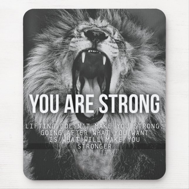 Motivational Words - You Are Strong Mouse Pad (Front)