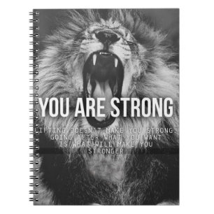 Motivational Words - You Are Strong Notebook
