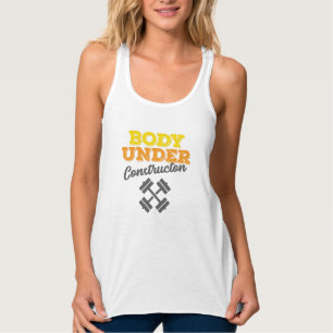 Motivational Workout Body Under Construction Singlet