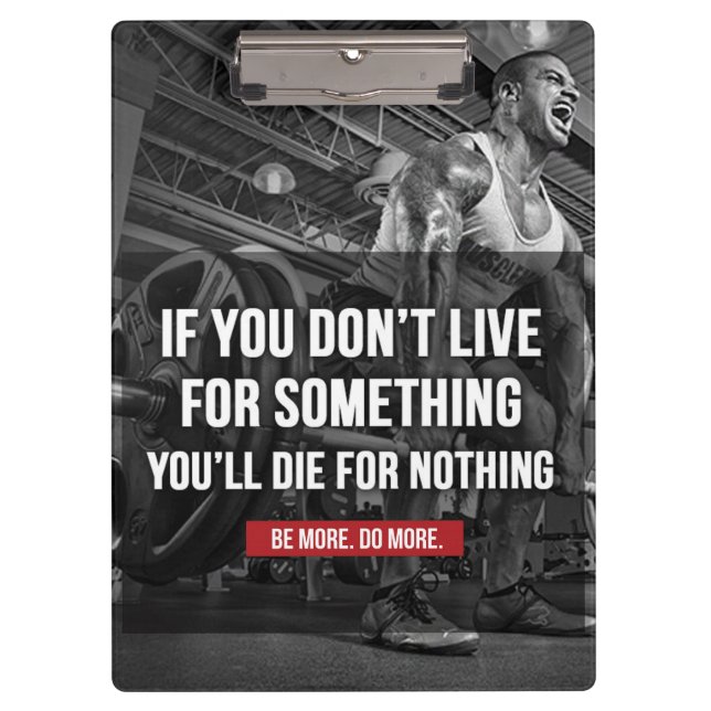 Motivational Workout Words Clipboard (Front)