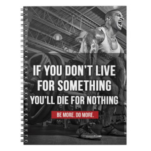 Motivational Workout Words Spiral Notebook