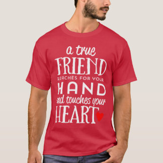 Motivationalrue Friend Reaches Handouch Heart retr T-Shirt