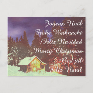 Motive for Christmas winters wonderland Holiday Postcard