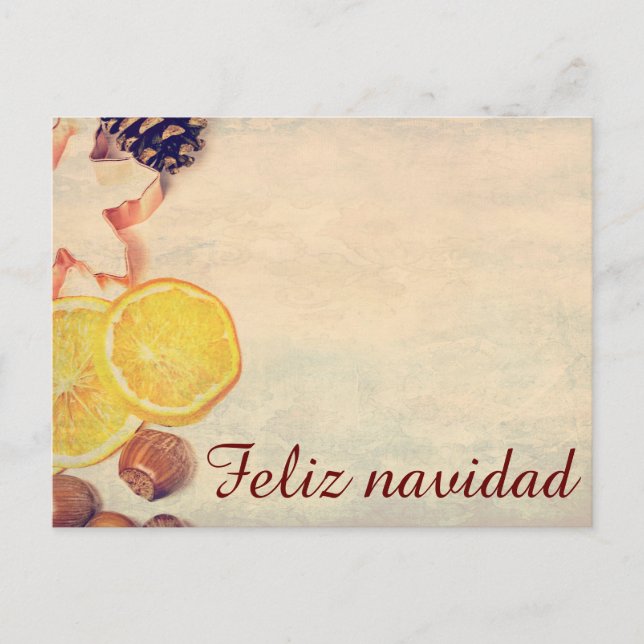 Motive for Christmas with fruits… Holiday Postcard (Front)