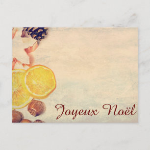 Motive for Christmas with fruits… Holiday Postcard