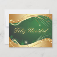 Motivo dorado de Navidad con fondo verde