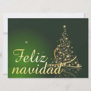 Motivo navideño verde con arbol de navidad.