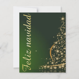 Motivo navideño verde con arbol de navidad. invitation