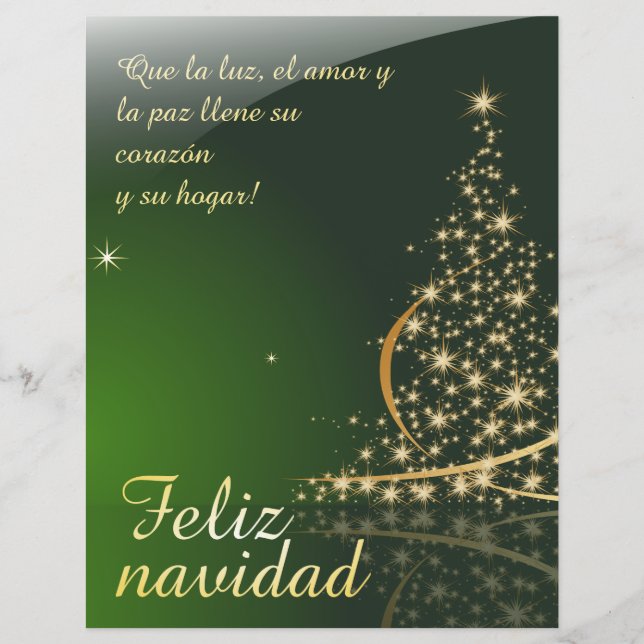 Motivo navideño verde con arbol de navidad. V2.0 (Front)
