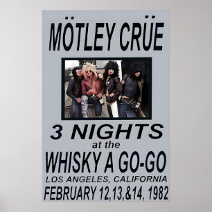 Motley Crue 1978 Club Gig Poster Print 1