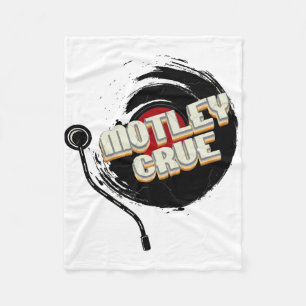 Mötley Crüe  Vinyl Vintage Aesthetic  Fleece Blanket