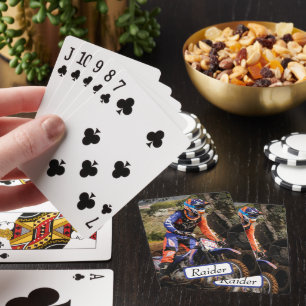 Moto Bike Raider Playing Cards