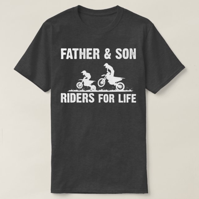 Moto Cross Father and Son Dirt Biking Motorcross M T-Shirt (Design Front)