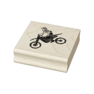 Moto Cross  Rubber Stamp