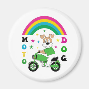 Moto Dog Magnet