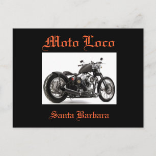 Moto Loco Santa Barbara" Postcard