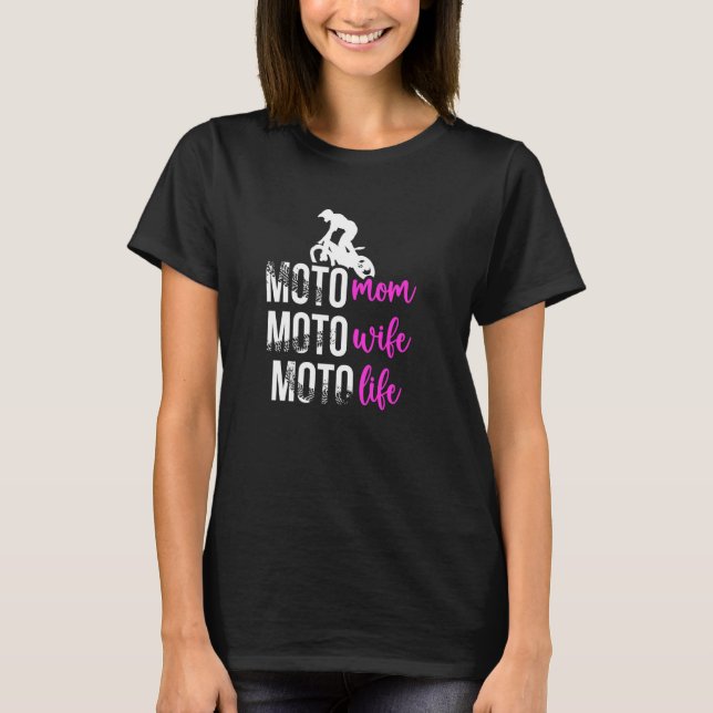 Moto Mum Moto Life Motocross Mum Motocross Rider M T-Shirt (Front)