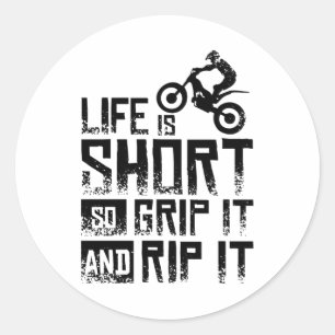 Moto Trial Bike Classic Round Sticker