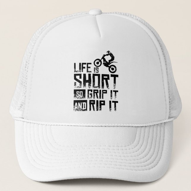 Moto Trial Bike Trucker Hat (Front)