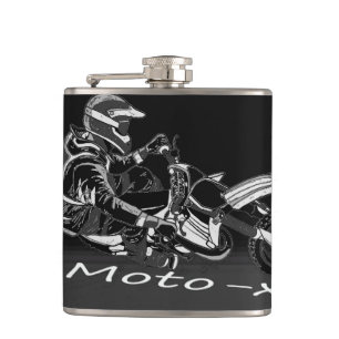 Moto-x Racer- Motocross Racing Hip Flask