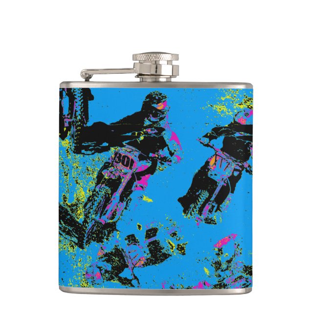 Moto-xing - Motocross Racers   Hip Flask (Front)