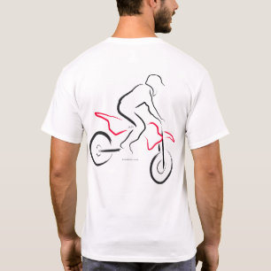 Motocross 01 Black and Red Back T-Shirt