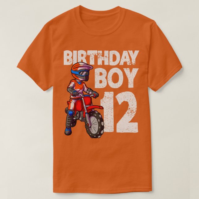 Motocross 12th Birthday MX 12 Year Old Dirt Bike B T-Shirt (Design Front)