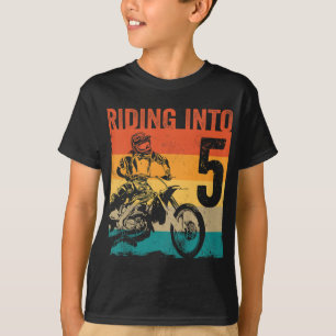Motocross 5 Years Old Dirt Bike 5th Birthday Party T-Shirt