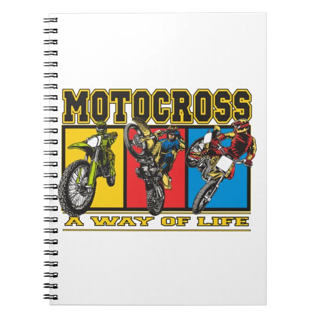 Motocross A Way of Life Spiral Notebook (Front)