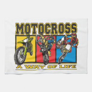 Motocross A Way of Life Tea Towel