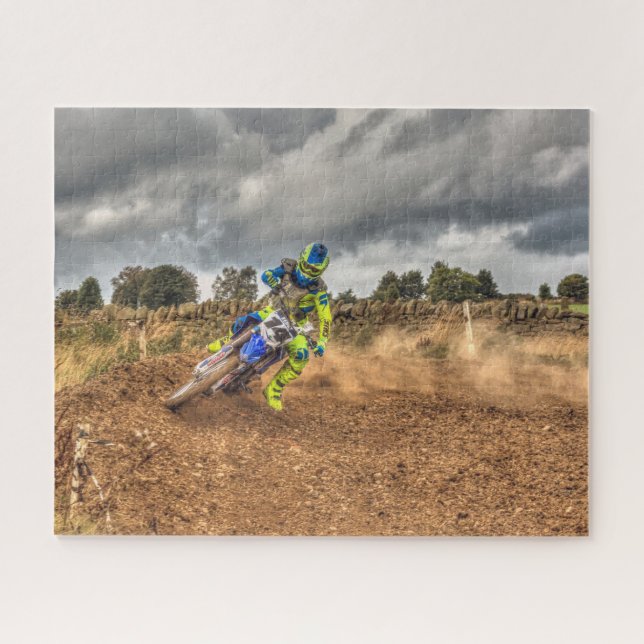 Motocross action bike jigsaw puzzle (Horizontal)